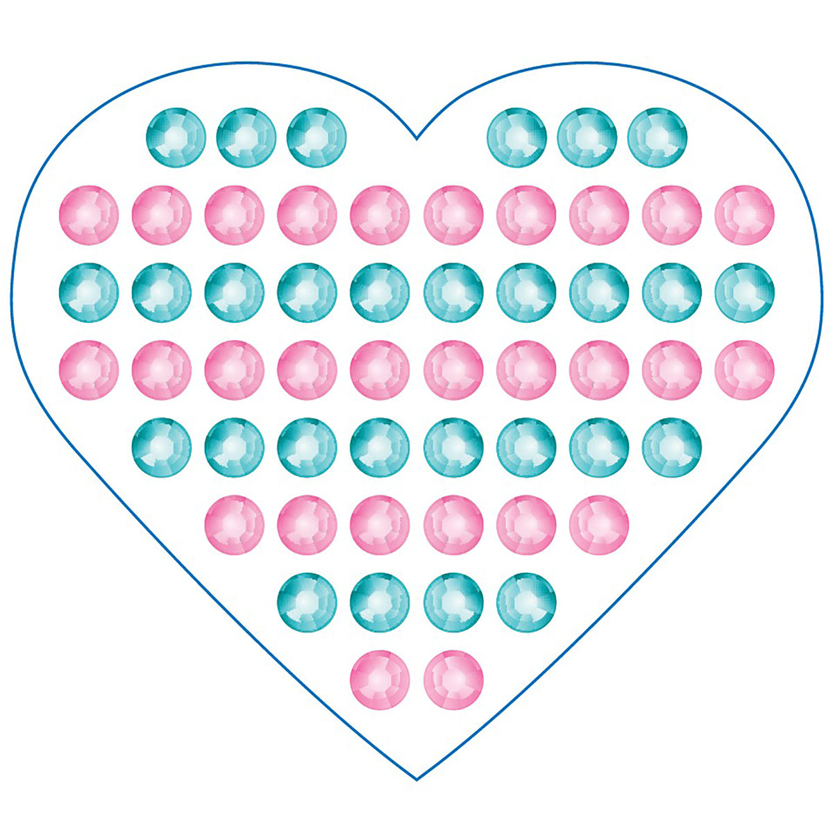 Glimmer & Glow Butterfly Cosmetic Set with pink and teal gems in heart-shaped case