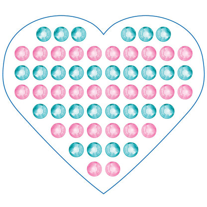 Glimmer & Glow Butterfly Cosmetic Set with pink and teal gems in heart-shaped case