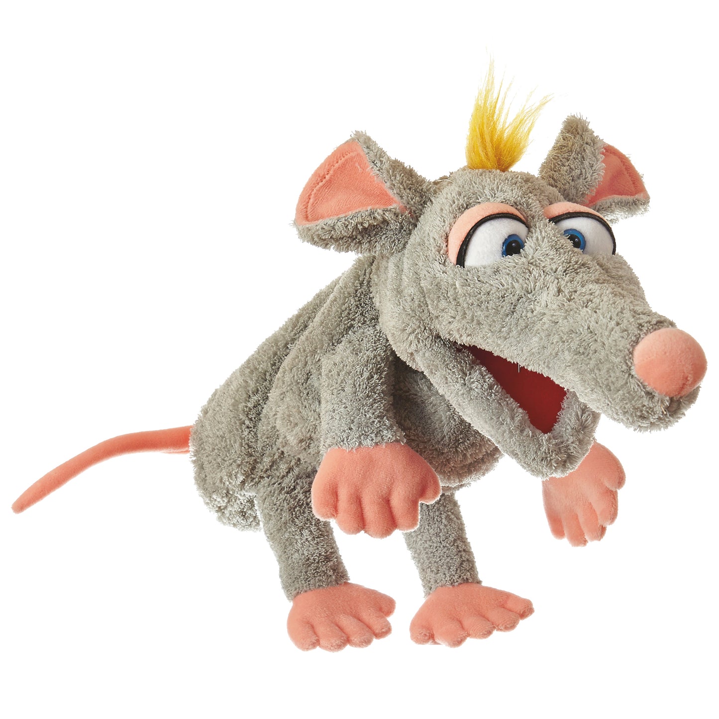 Living Puppets Handmade Scraps The Grey Mouse 12" Plush Hand Puppet