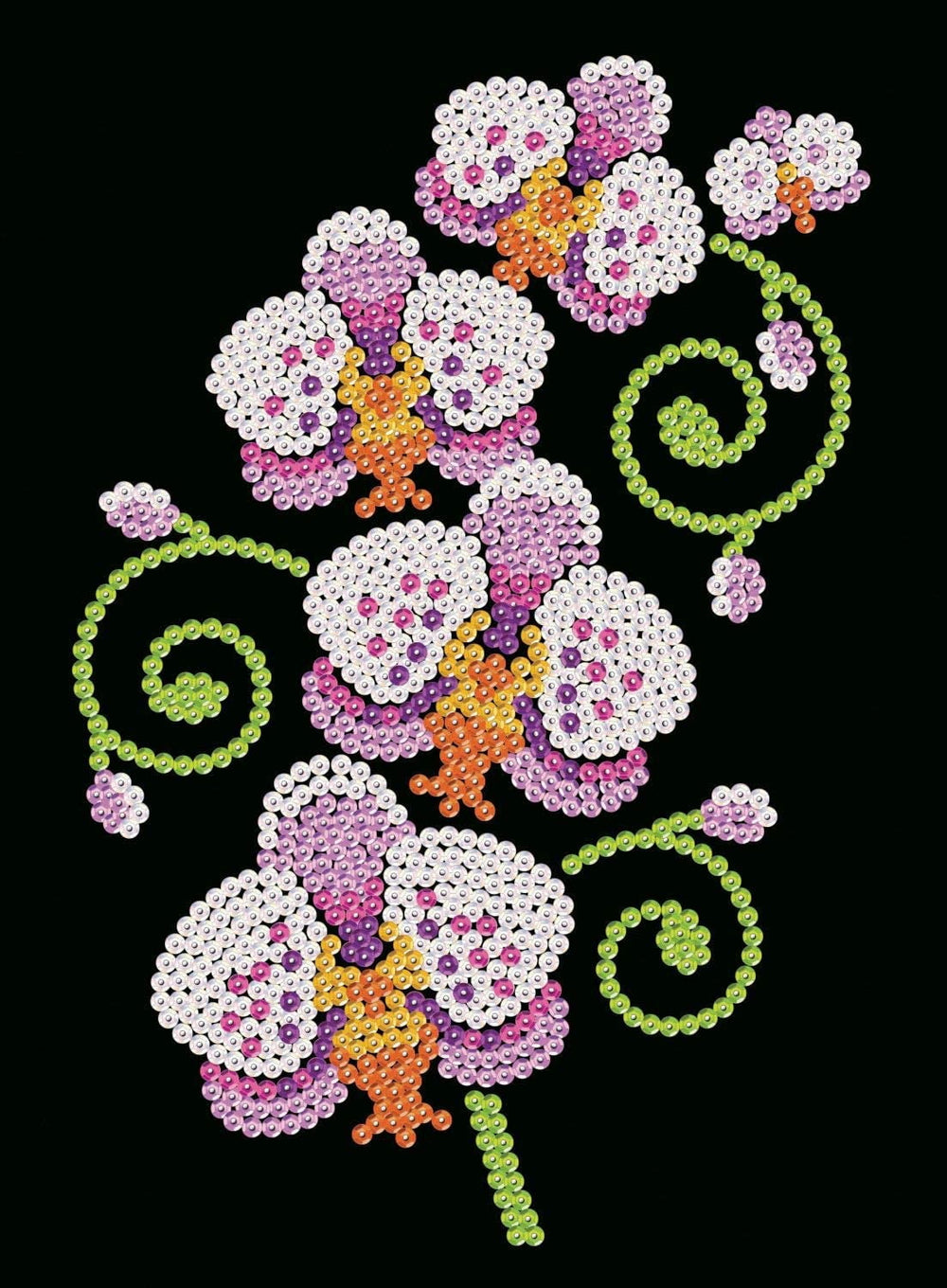 Sequin Art Blooming Orchids Craft Kit - Sparkling Purple