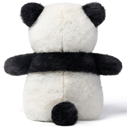 Shy Panda Cub 7" plush toy with white head and black ears, arms, and tail