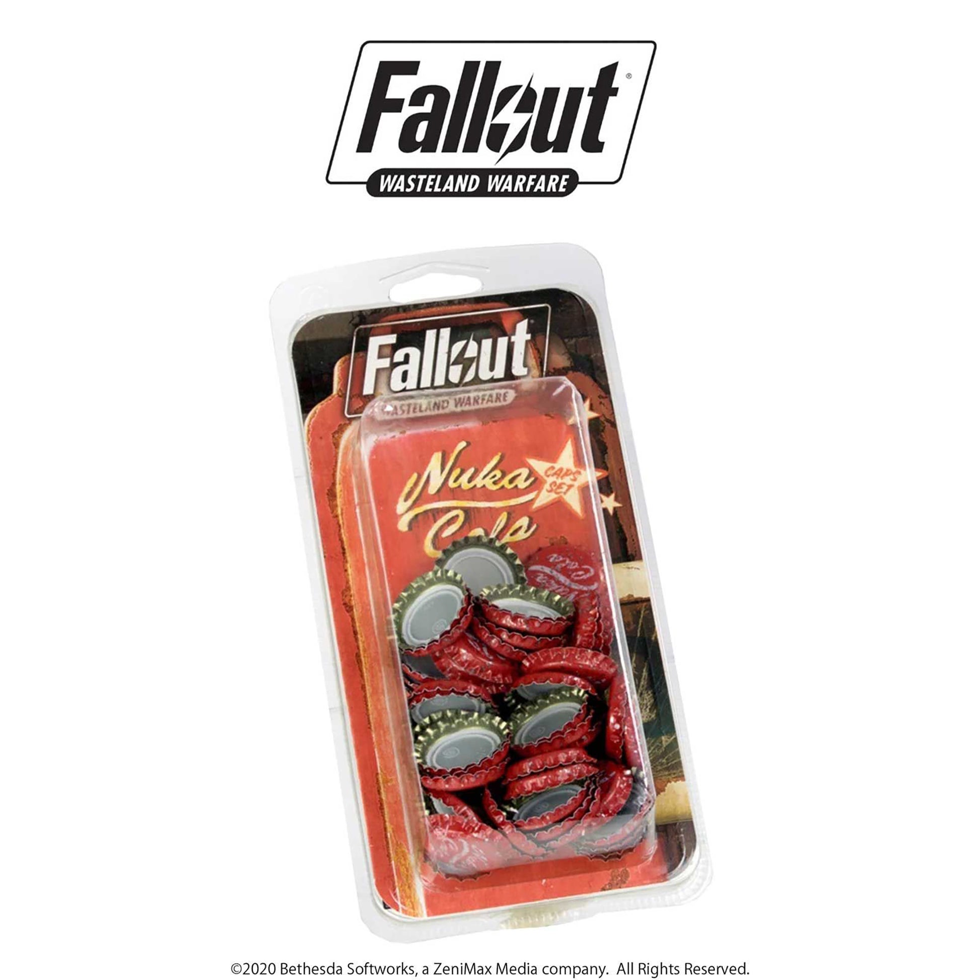 Fallout Wasteland Warfare Nuka Cola Caps red bottle caps dice set
