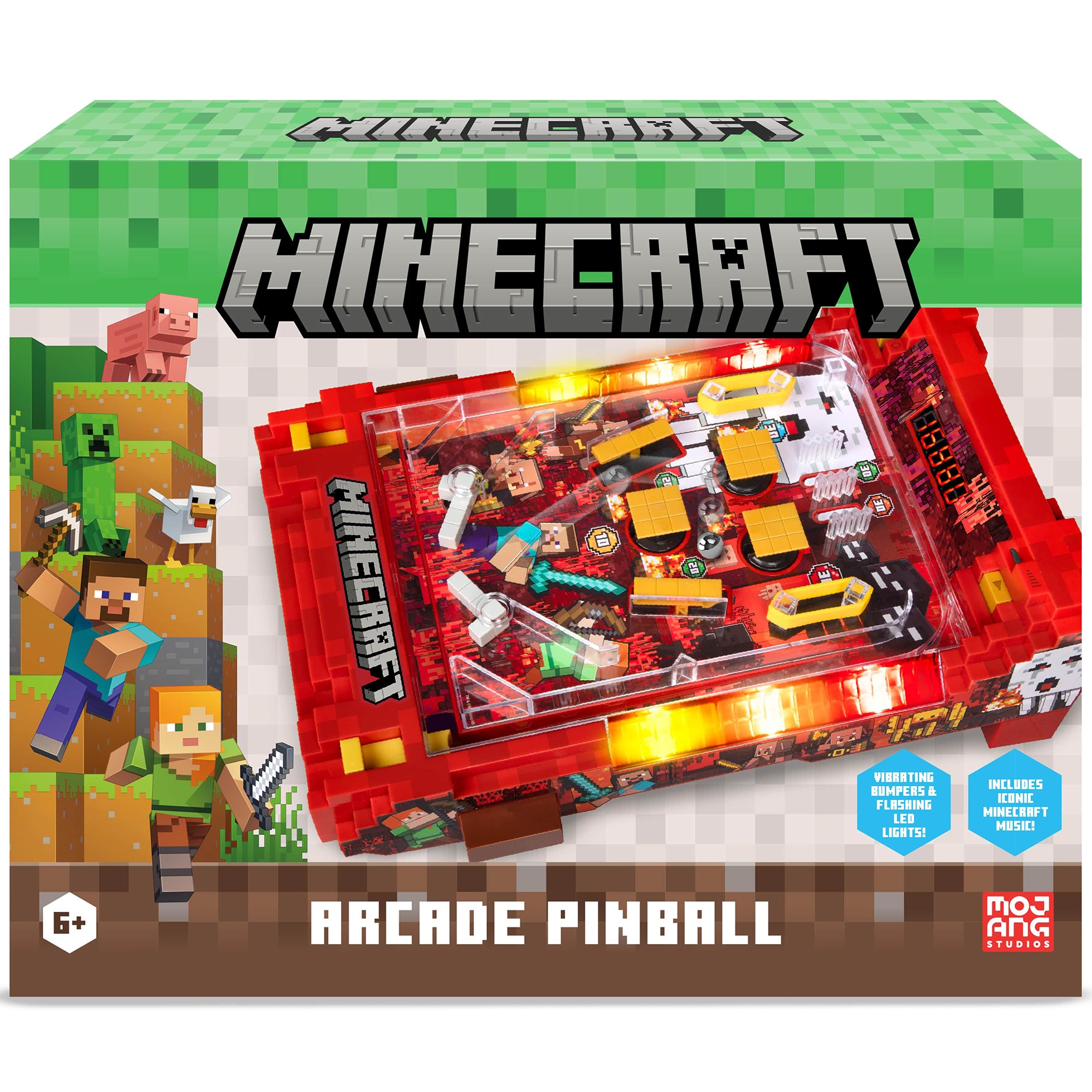 Minecraft Arcade Tabletop Pinball Machine - Nether Edition With