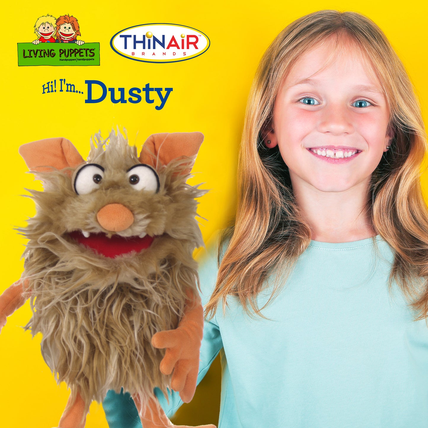 Living Puppets Dusty The Friendly Monster 14-Inch Hand Puppet