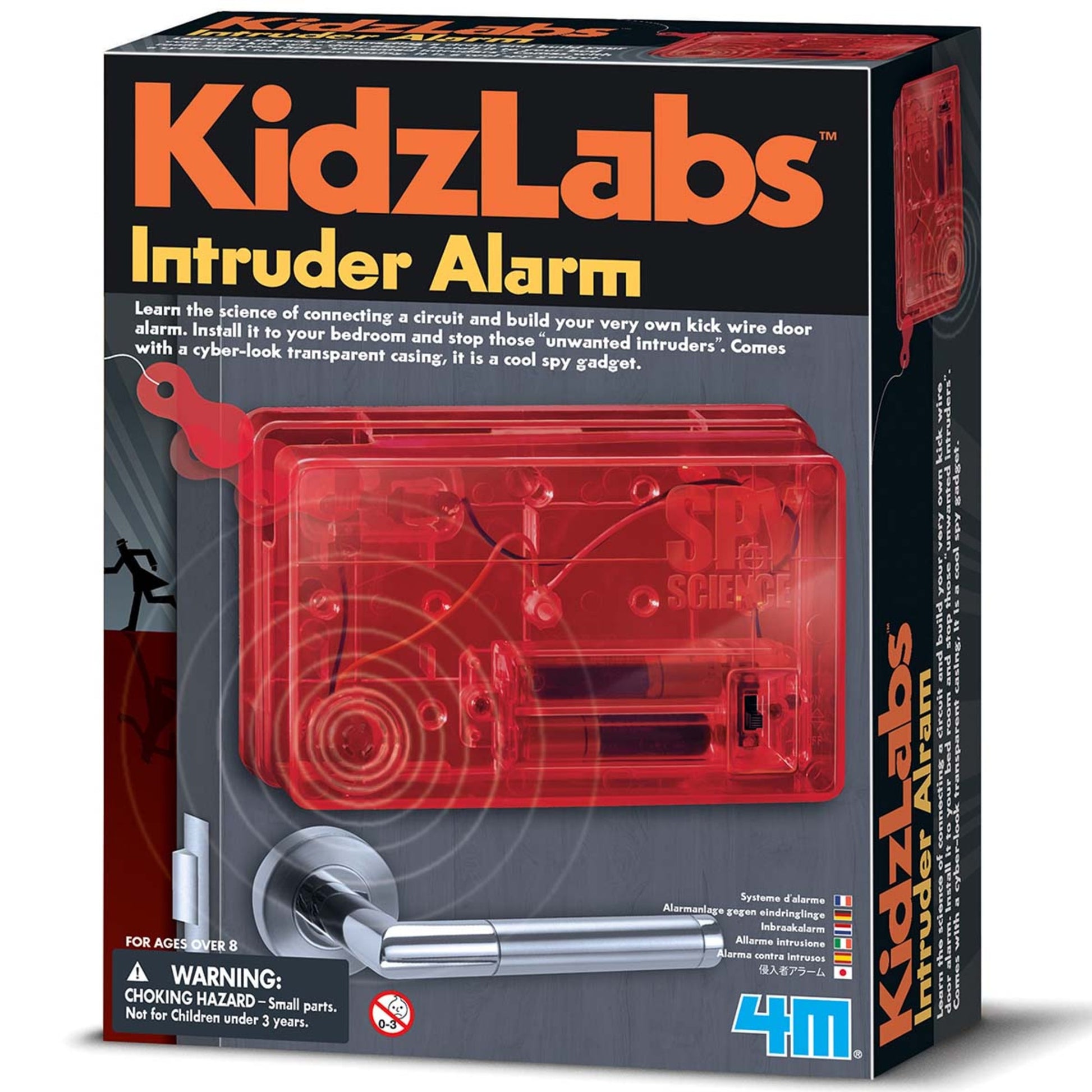 4M KidzLabs Intruder Alarm red DIY circuit building spy gadget toy