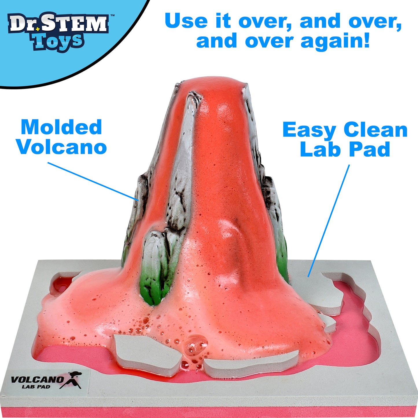 Dr. STEM Volcano Lab Kit - Erupting Experiments Set for Kids 5+