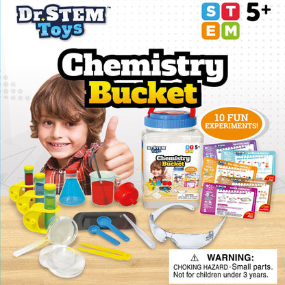 Dr. STEM Chemistry Adventure Set - 10 Experiment Kit for Kids Age 5+