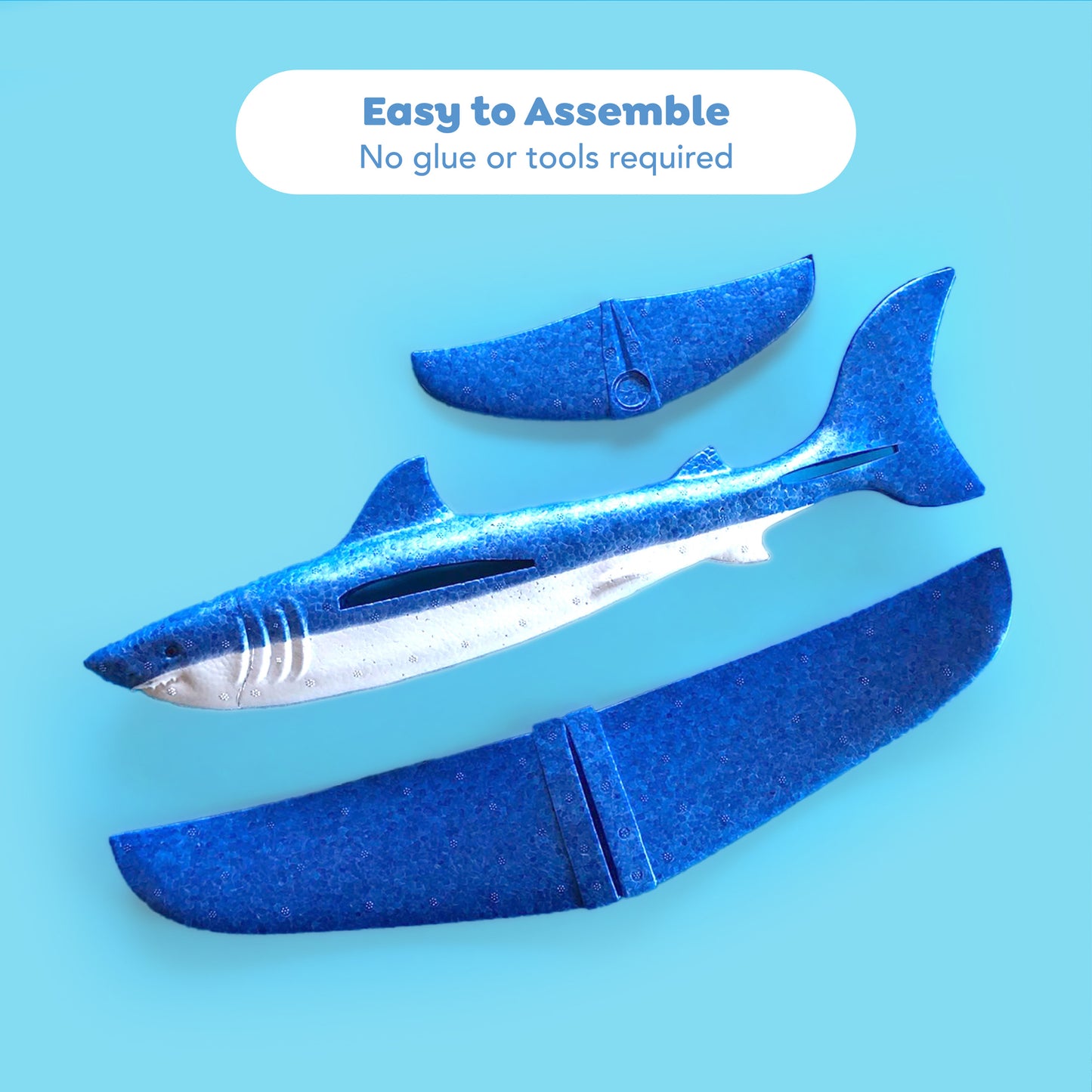 Tiger: 18" Shark Glider Foam Flying Toy – Soar the Skies!