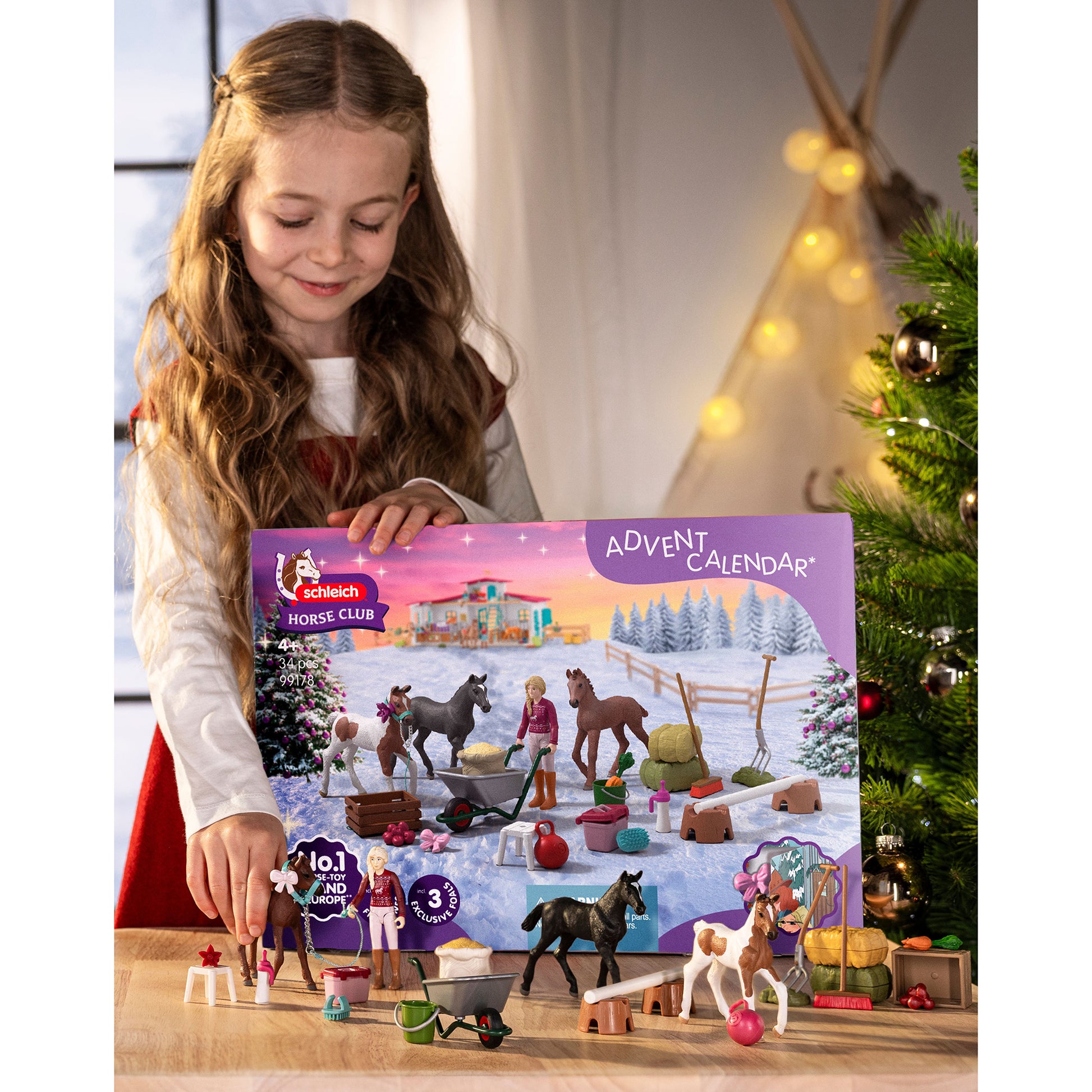 Horse Club Holiday Foal Magic 2025 Advent Calendar with horses, figures, and accessories