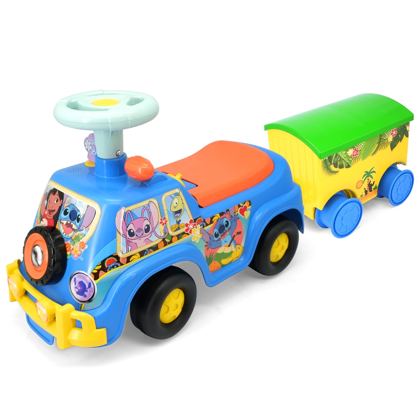 Kiddieland - Disney Stitch Lights N' Sounds Camper - Foot-To-Floor Ride-On