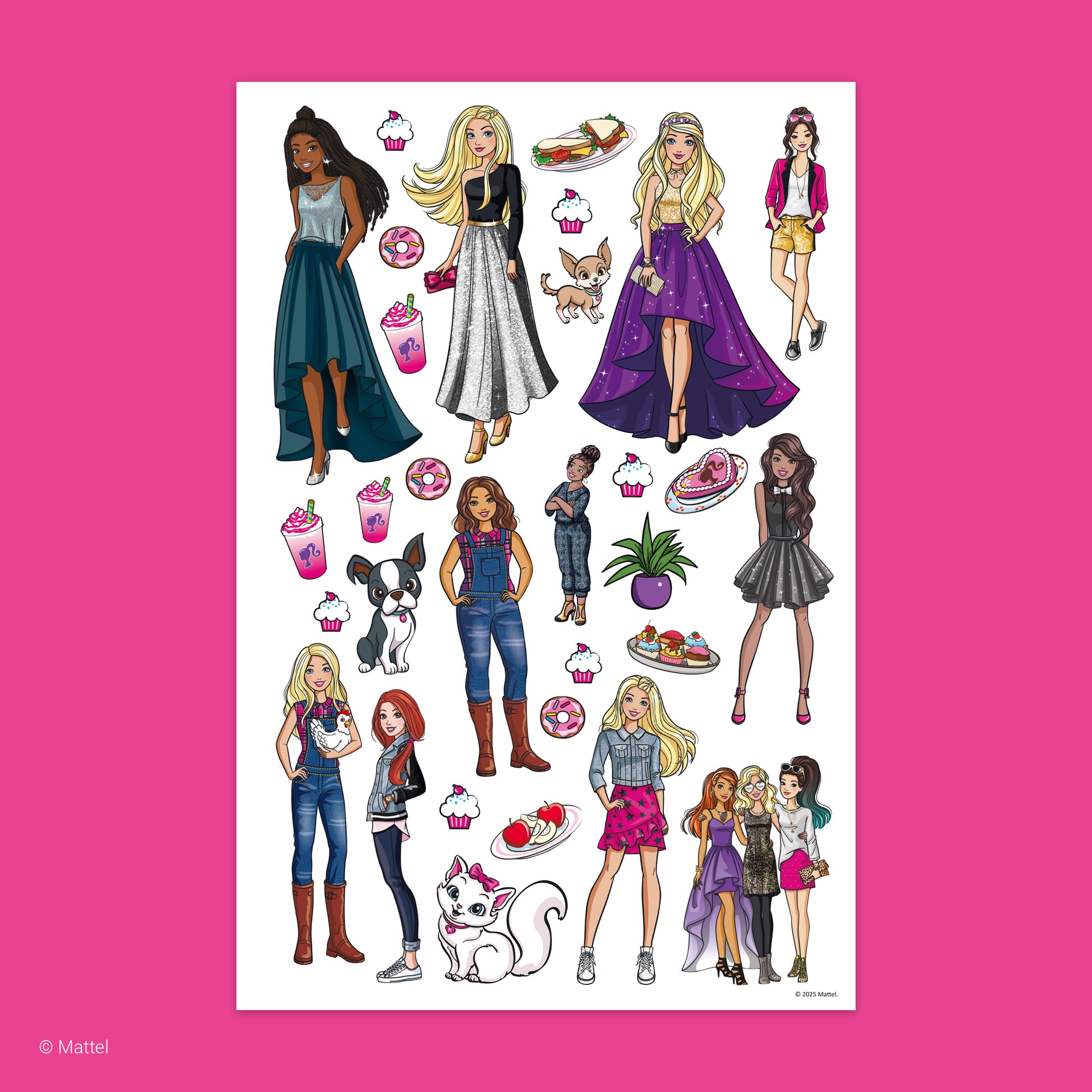 Barbie Color & Sticker Fun spiral book with 3D cover featuring colorful character and fashion stickers