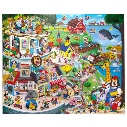 Friendly Town Giant Jigsaw Puzzle - 36 Pieces