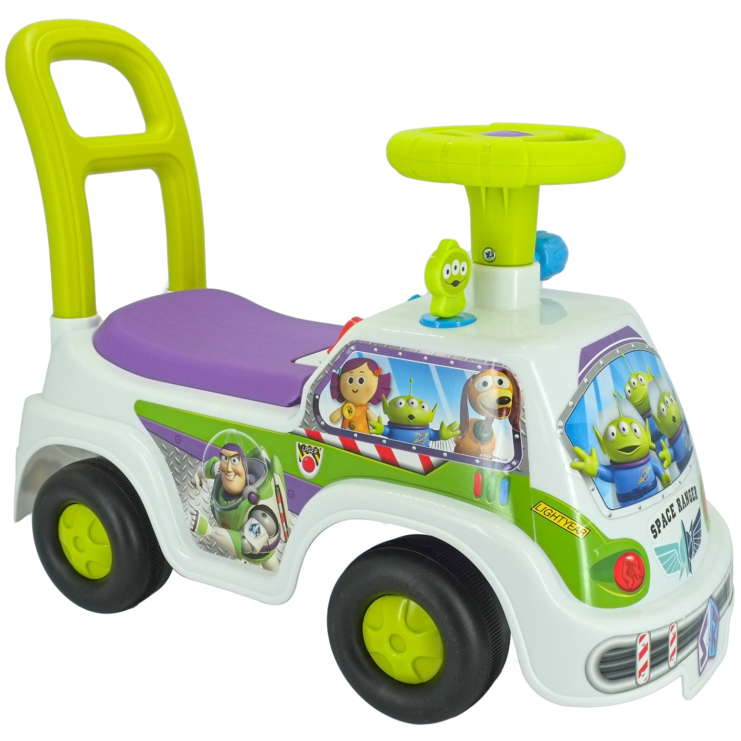 Kiddieland Buzz Lightyear Adventure Ride-On - Disney Space Light & Sound, 12mo+