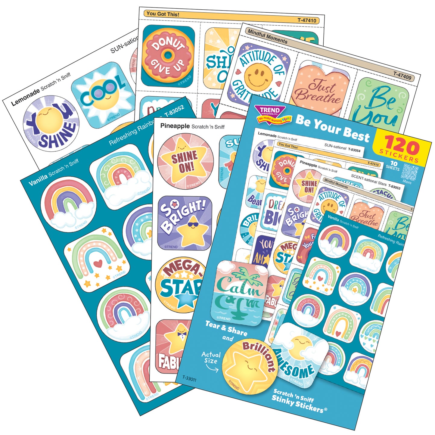 TREND Scratch 'N Sniff Be Your Best – Scented Stickers 120ct Motivation Pack