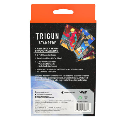 UniVersus: Trigun Stampede Challenger Deck - Duel with Vash & Wolfwood