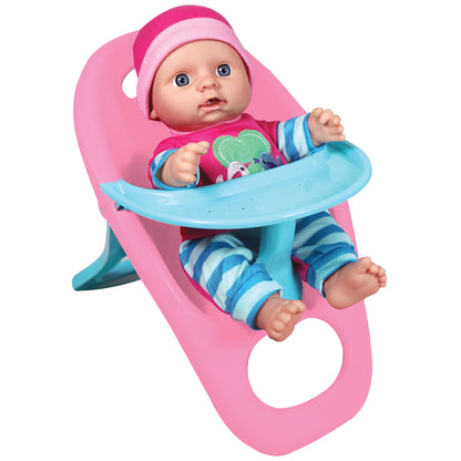 Charming Tots 12" Baby Doll Playset with Bunk Bed and High Chair - Multicolor