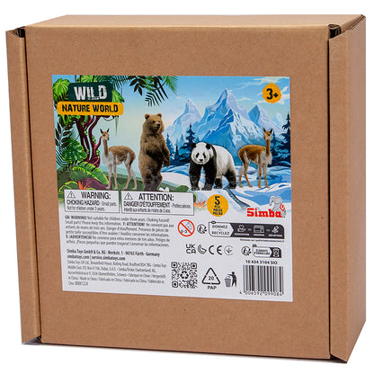 Simba Toys Wild Animal Miniature Set - 5 Playful Figures for Kids 3+