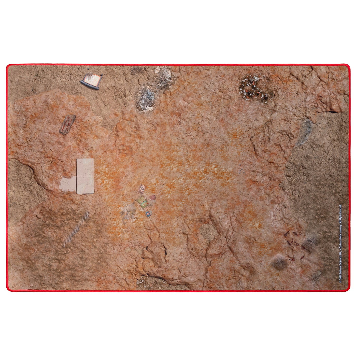 Fallout Factions Battle Map Nuka-World tabletop gaming terrain with scale reference