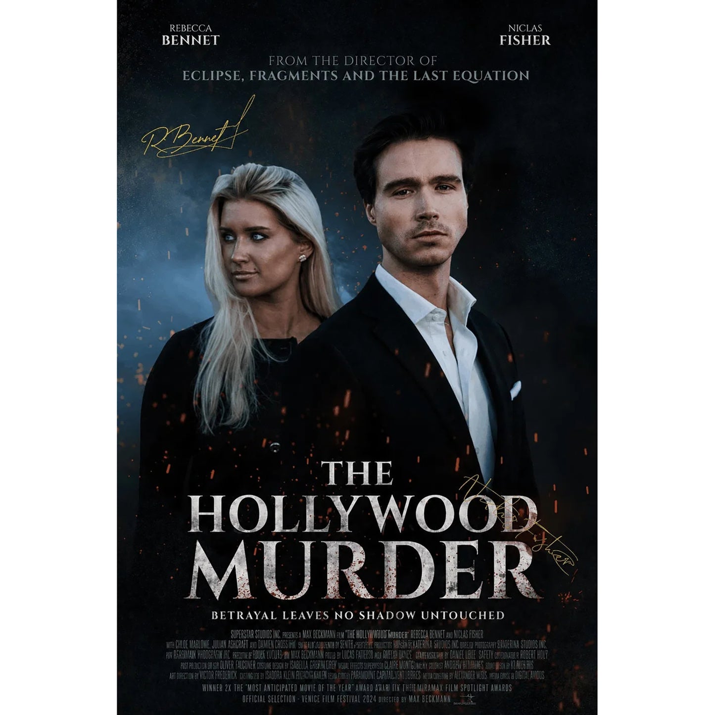 Detective For A Day: The Hollywood Murder Interactive Crime Party Game box featuring two adults in formal attire