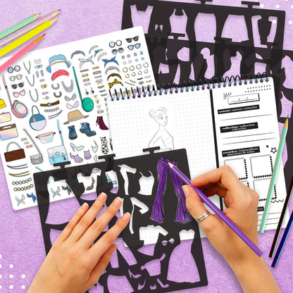 Fashion Angels Runway Fashion Designer Sketch Set - Kids' Art Kit, Ages 6+
