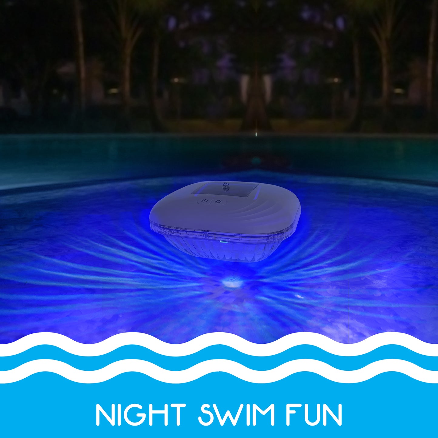 RIPPLE Solar-Powered Floating Pool Lights - Color Changing LED with 9 Modes