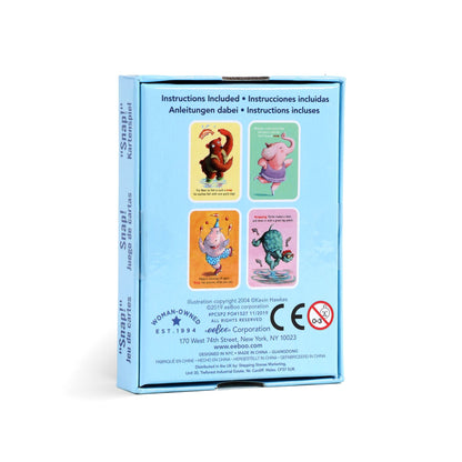 Snap Playing Cards 2ED by eeBoo - Blue box with colorful animal illustrations