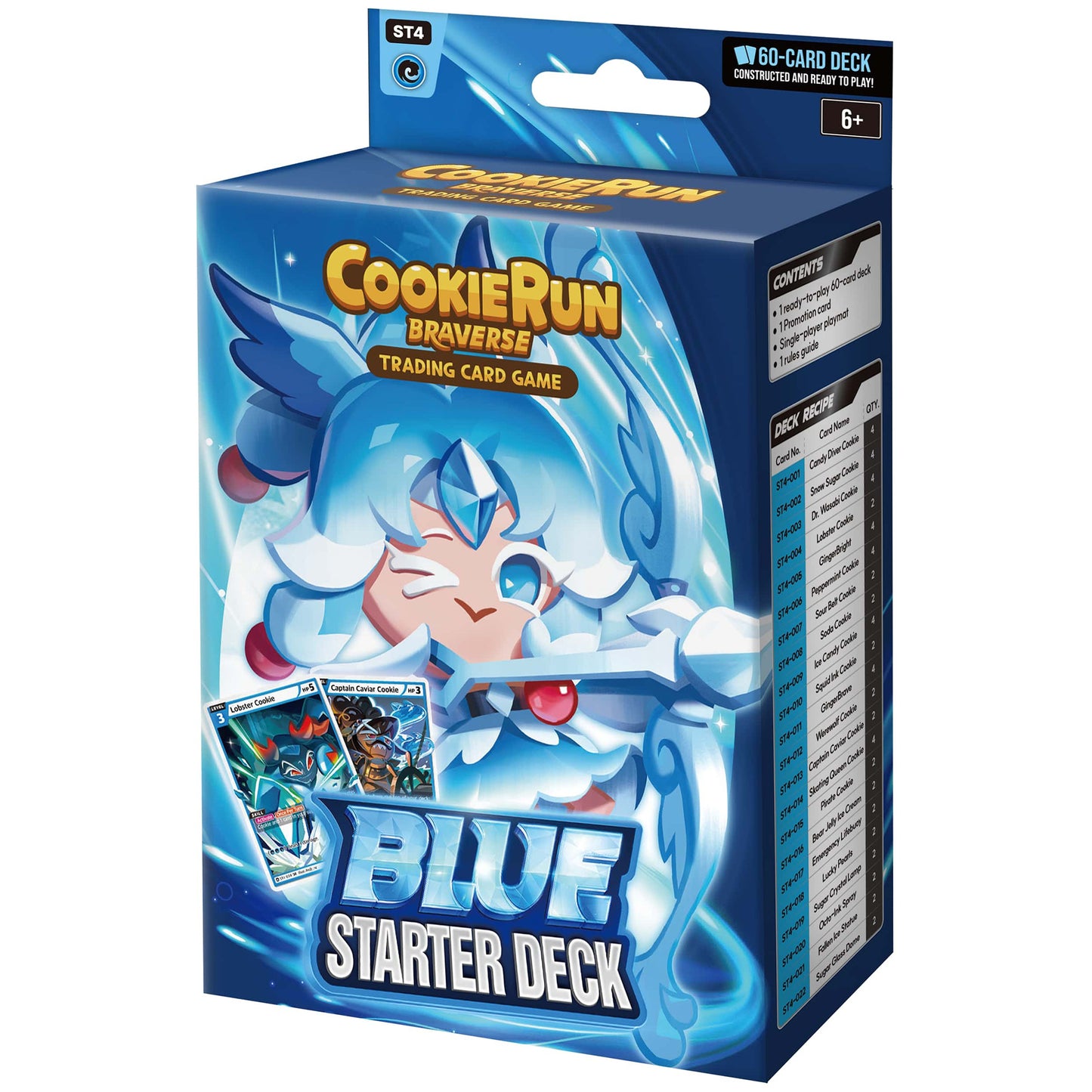 CookieRun Braverse Blue Starter Deck trading card game with 60-card set