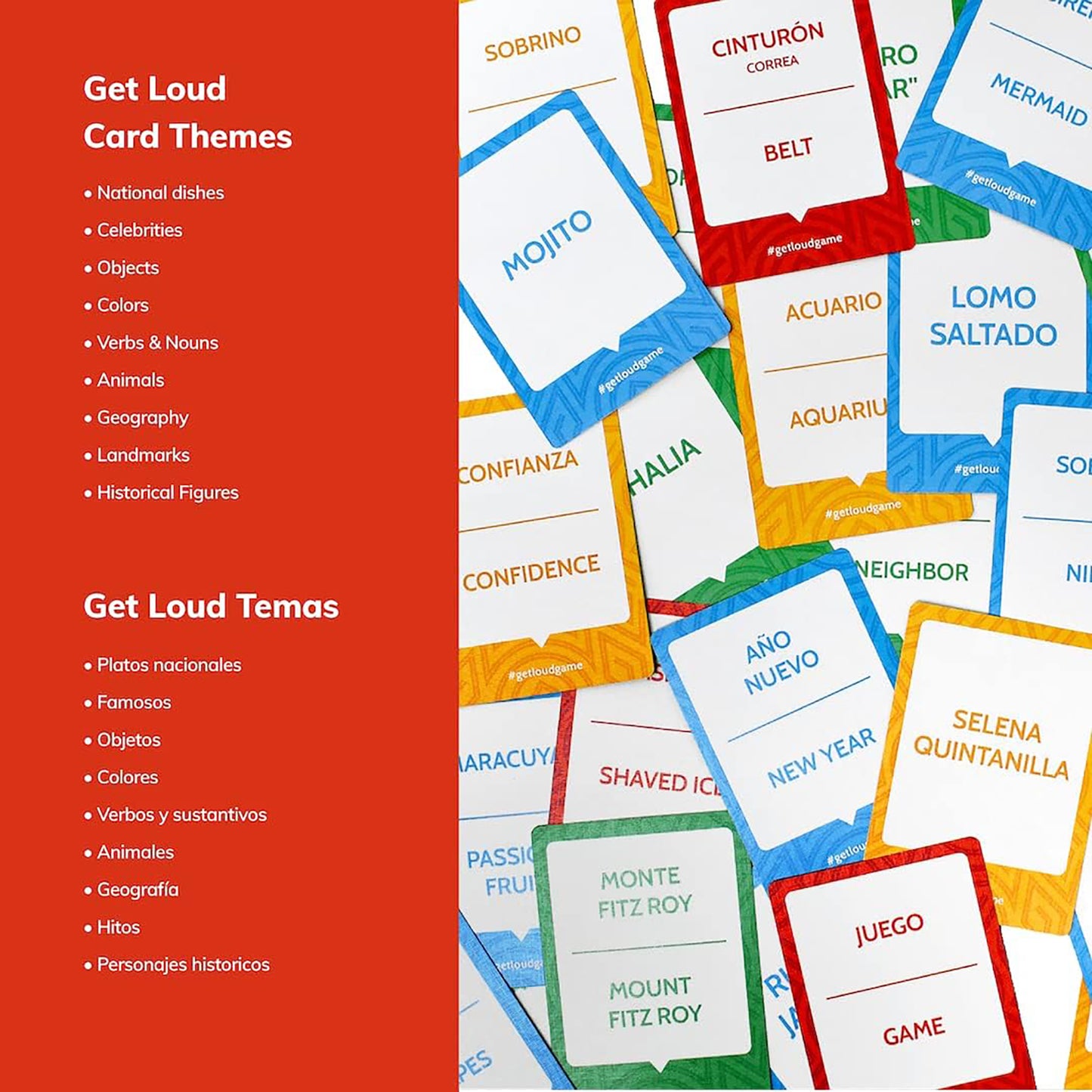 Tragos Get Loud Bilingual Word Guessing Party Game, Age 8+