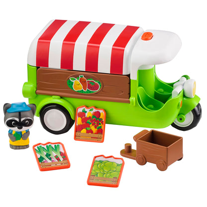 Timber Tots Deluxe Food Truck Playset with Raccoon Figurine