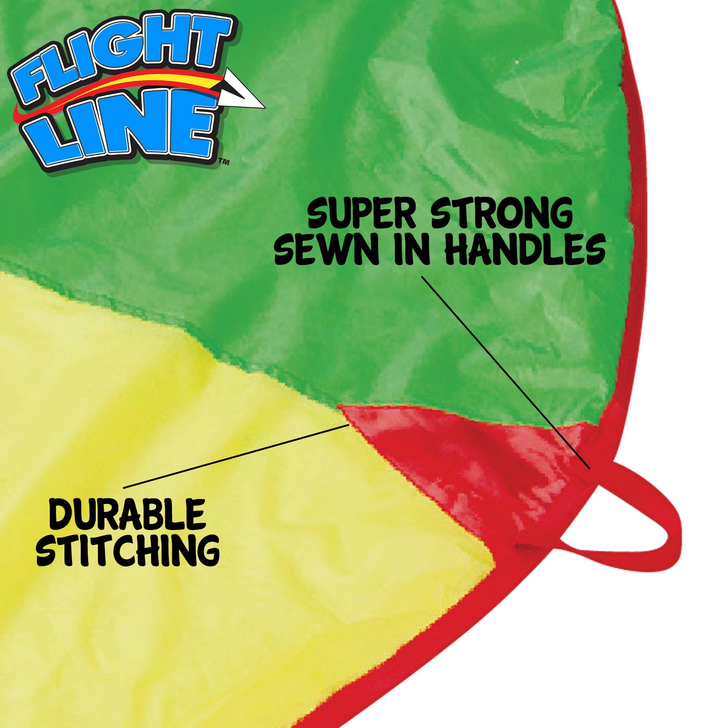 Flight Line Giant 10' Parachute - Colorful Sports Play for Kids Aged 3+
