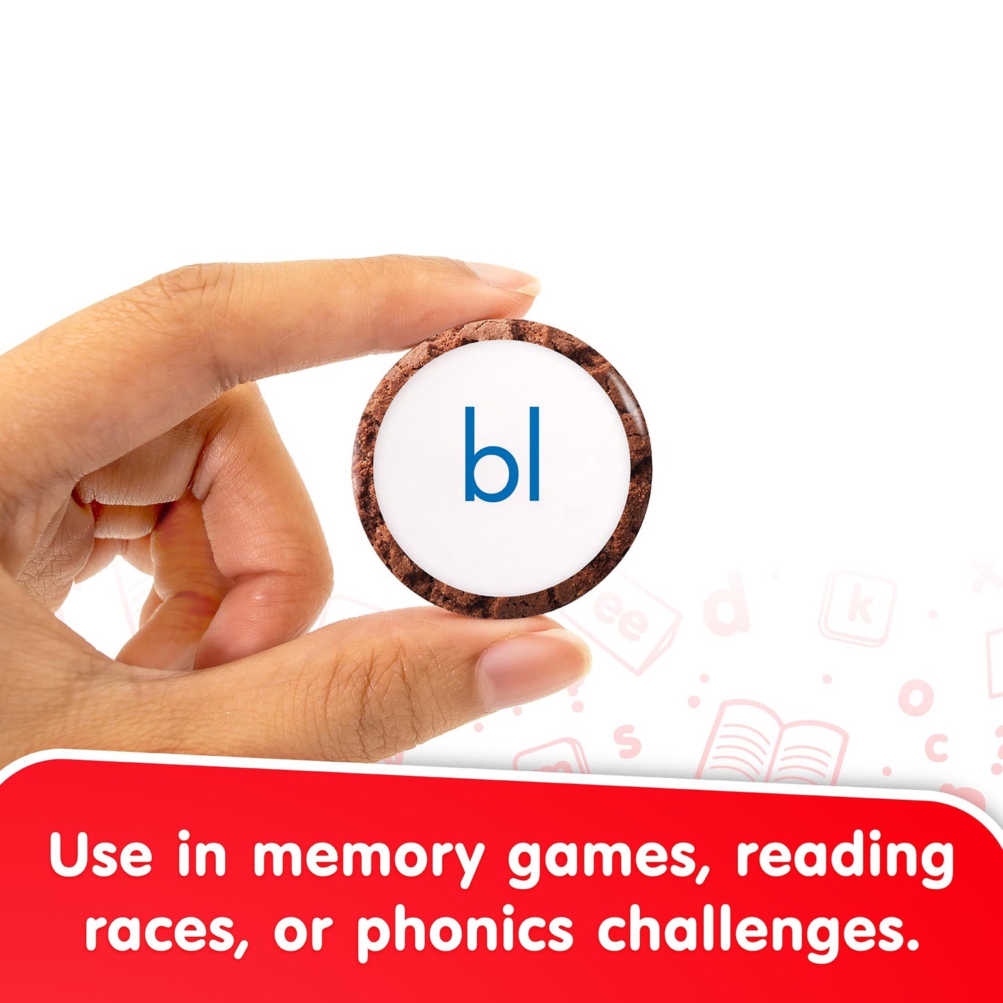 Snacks Blend educational token with 'bl' letter blend for phonics learning games