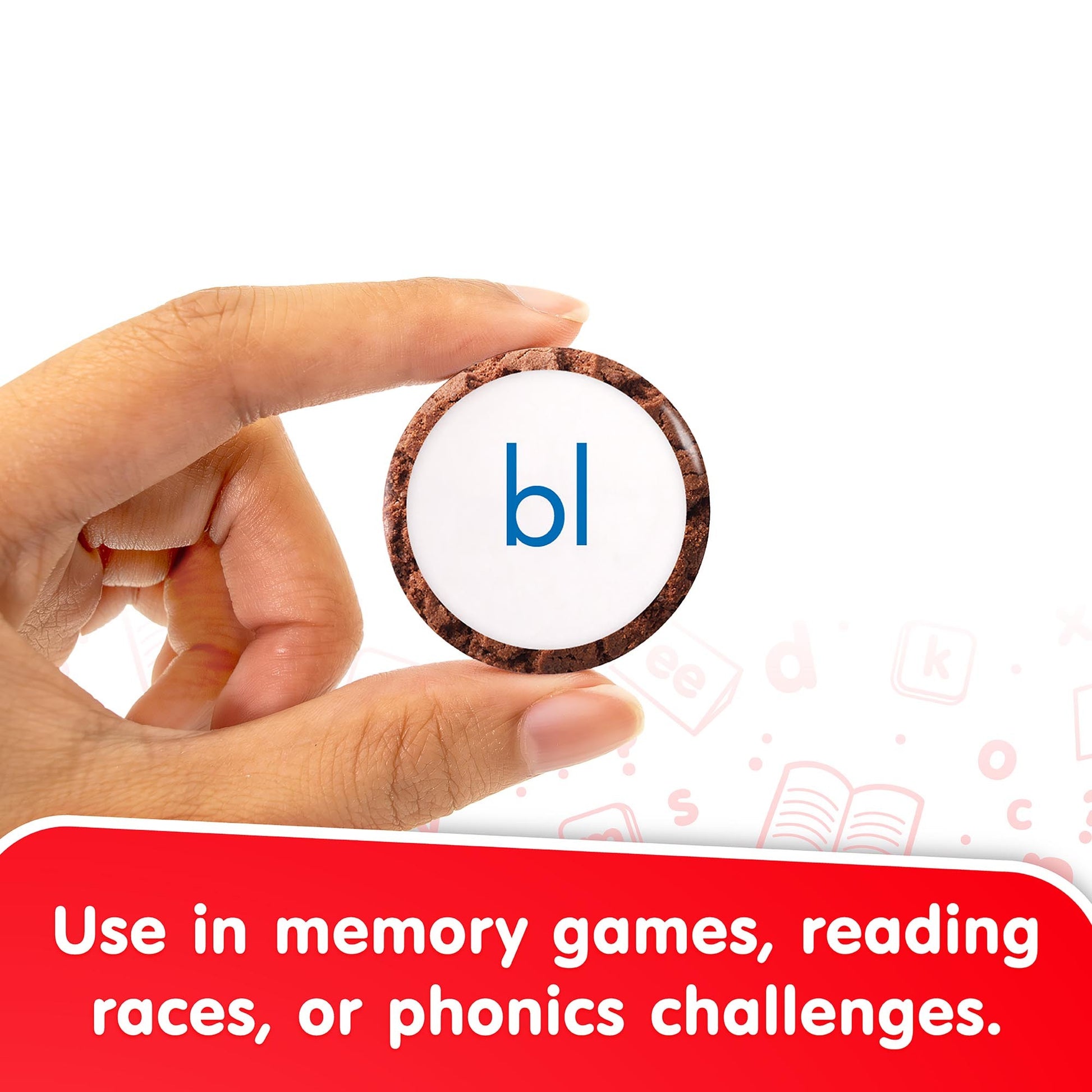 Snacks Blend educational token with 'bl' letter blend for phonics learning games