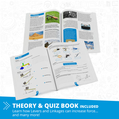 Engino Discovering STEM Mechanics Levers & Linkages building set with theory and quiz book included