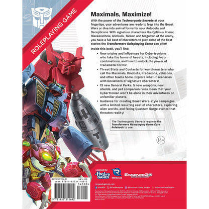 Transformers RPG: Technorganic Secrets Sourcebook - Hardcover Expansion