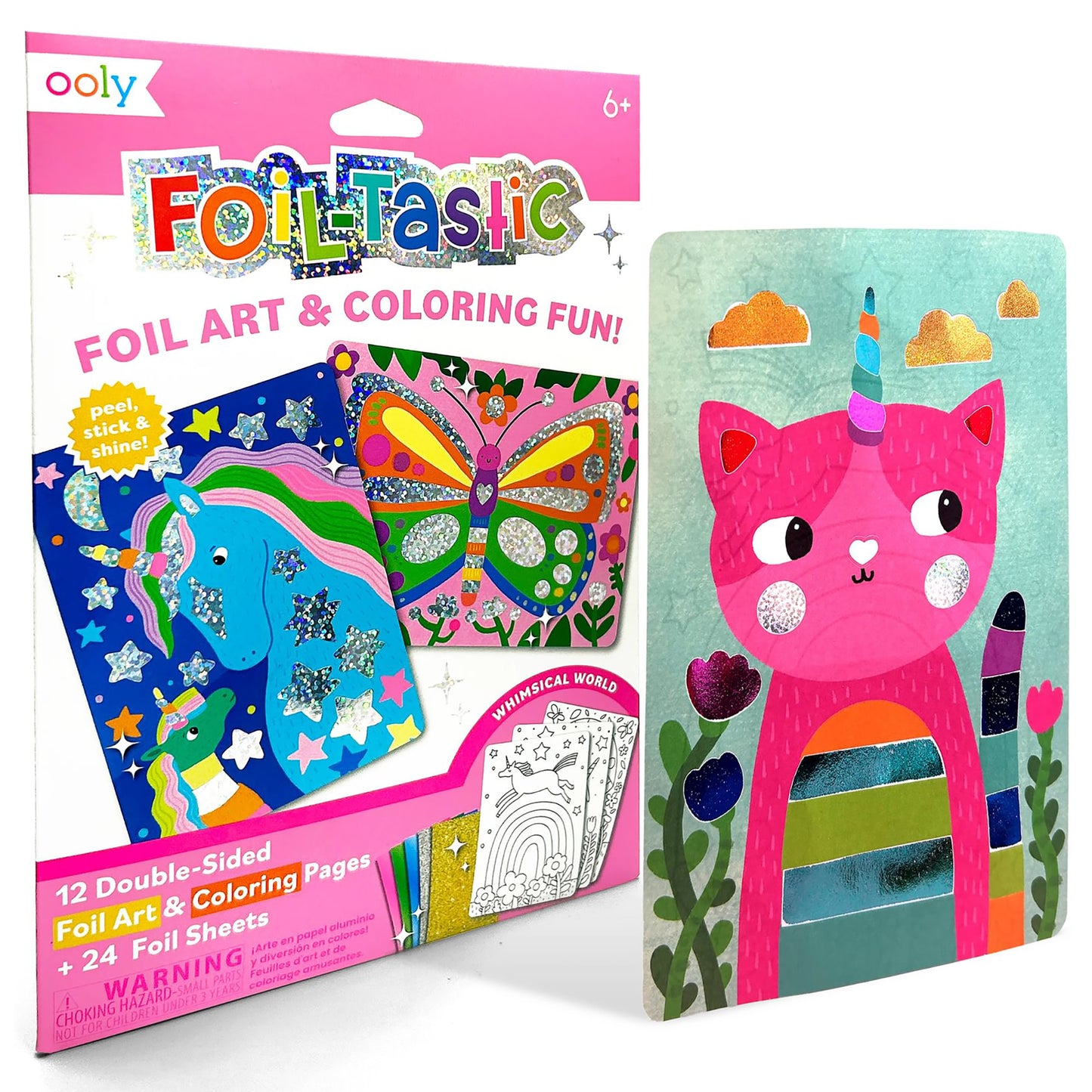 OOLY Whimsical World Foil-tastic Art & Coloring Set - DIY Craft for Kids 6+