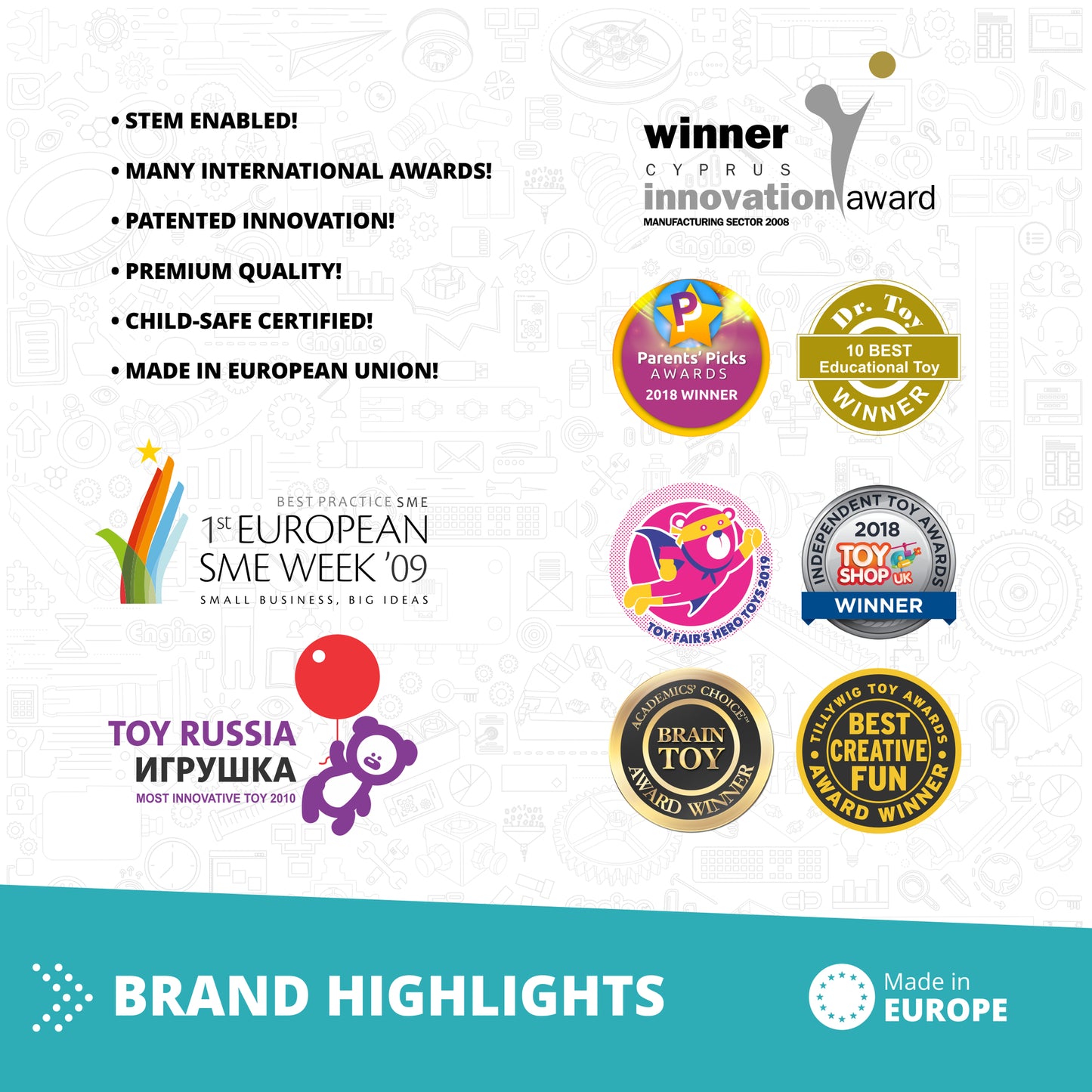 Engino Qboidz Baby - My First Steps 44pc Toddler Building Set