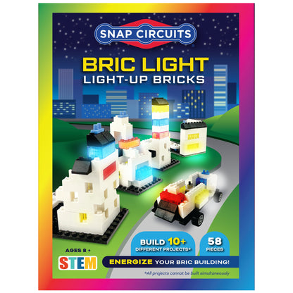 Snap Circuits BRIC Light building set with LED light-up bricks and illuminated buildings