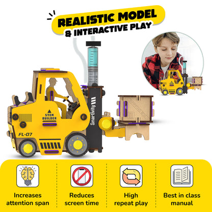 Smartivity Hydraulic Forklift - STEM DIY Science Kit for Kids