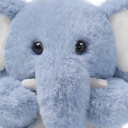 Lazy Series Mini Comfort Elephant 6" plush with gray and white coloring and black eyes