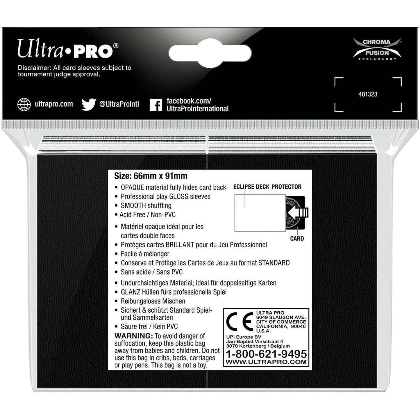 Ultra Pro Eclipse Glossy Deck Protector Sleeves - 100ct