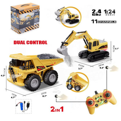 CMJ RC Car: Twin Pack - Digger & Dumper