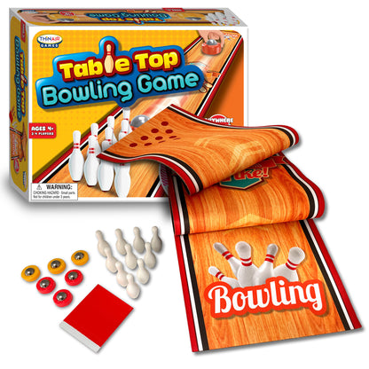 Thin Air Games Tabletop Bowling Set - Roll-Up Alley & Fun for Family