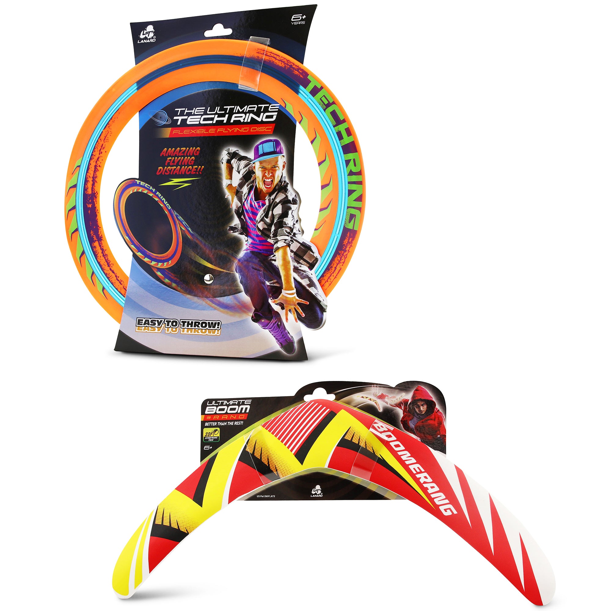 Ultimate Boomerang & Tech Ring 2-Piece Flying Toy Set – Toys