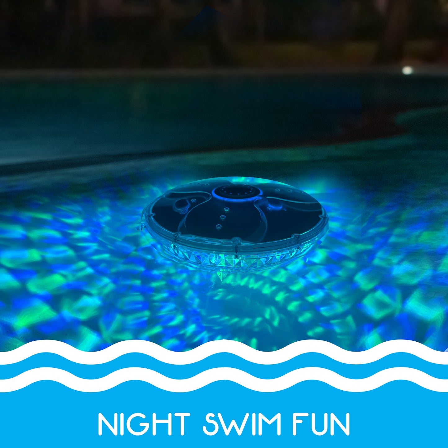 RIPPLE Floating LED Pool Light & Fountain - 4ft Colorful Water Display
