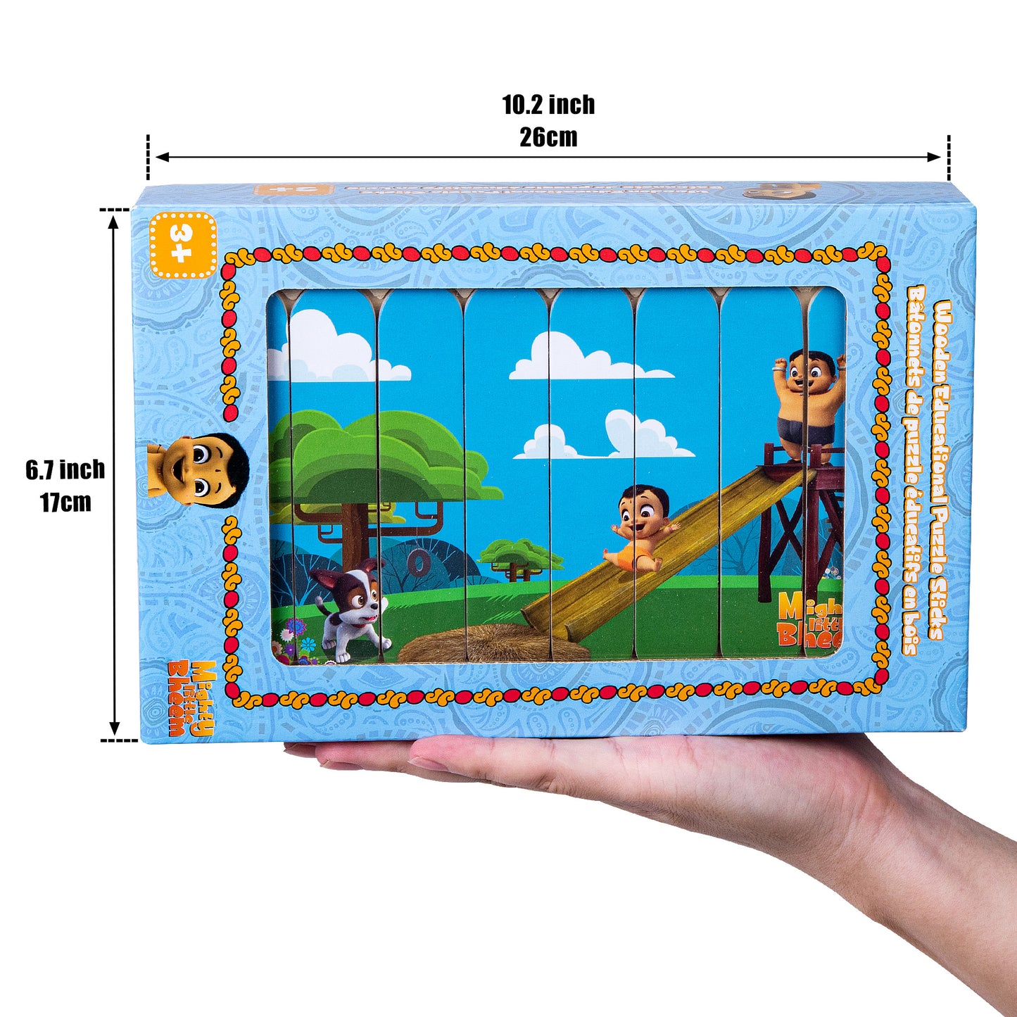 Mighty Little Bheem 32 Piece Wooden Puzzle Sticks Set