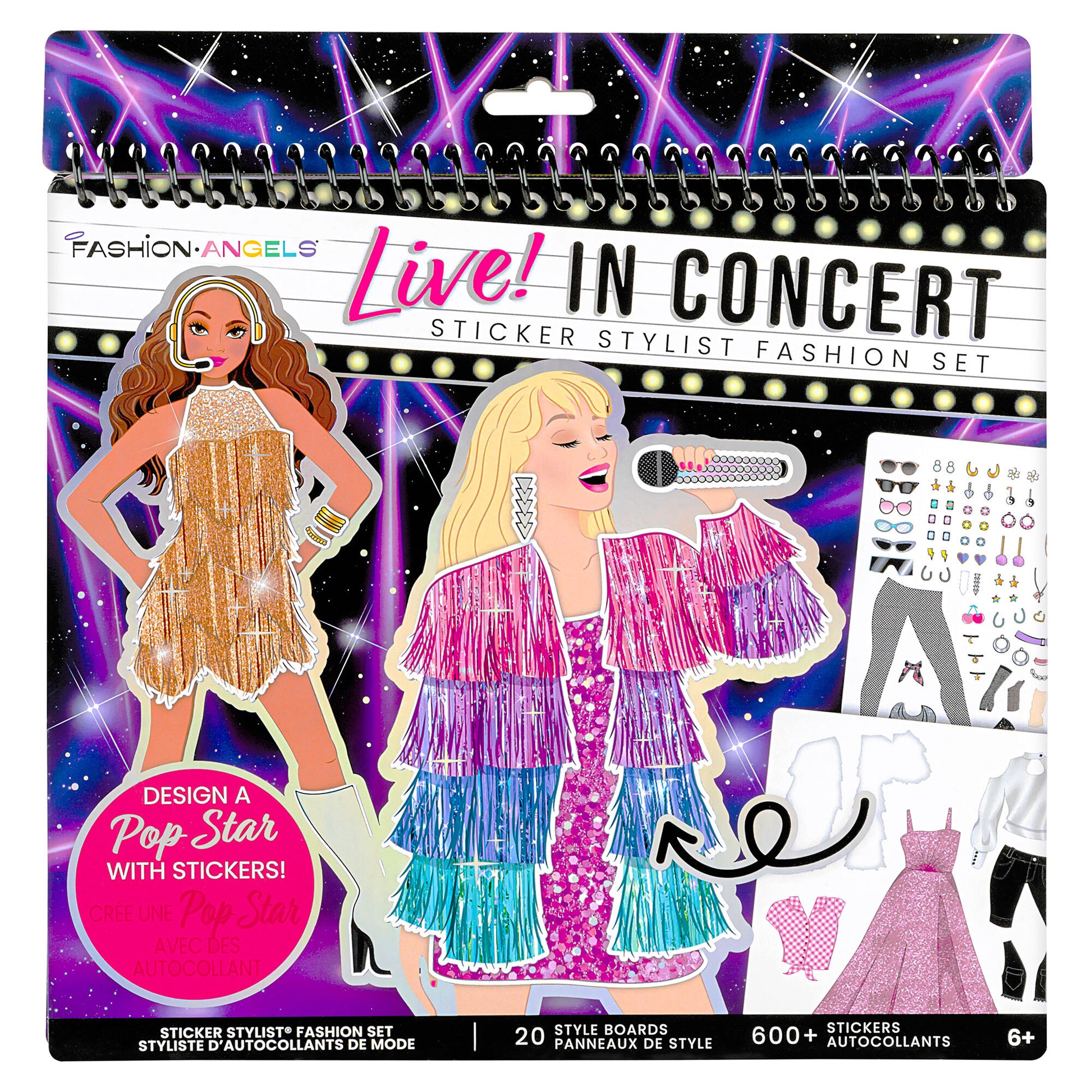 Fashion Angels Live in Concert Sticker Stylist Fashion Set with 600+ stickers and 20 style boards