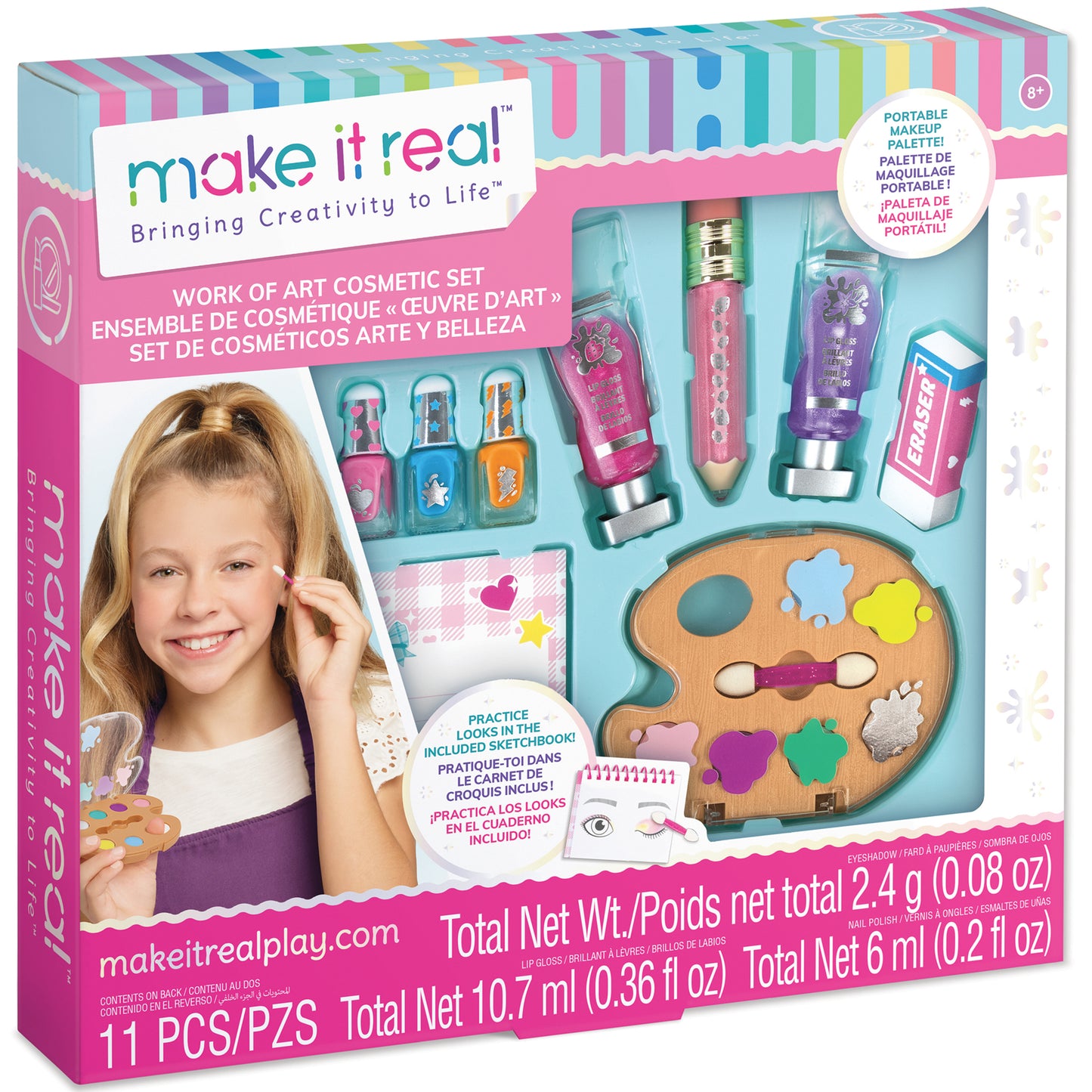 Make It Real Work of Art - Tween Glam Cosmetic Set - 11pc