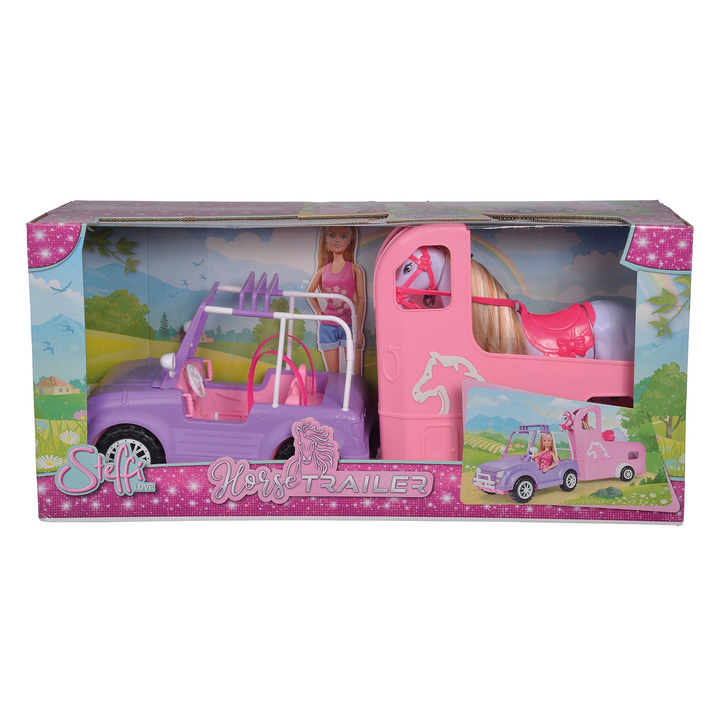 Steffi Love Horse Trailer pink and purple playset with doll and accessories