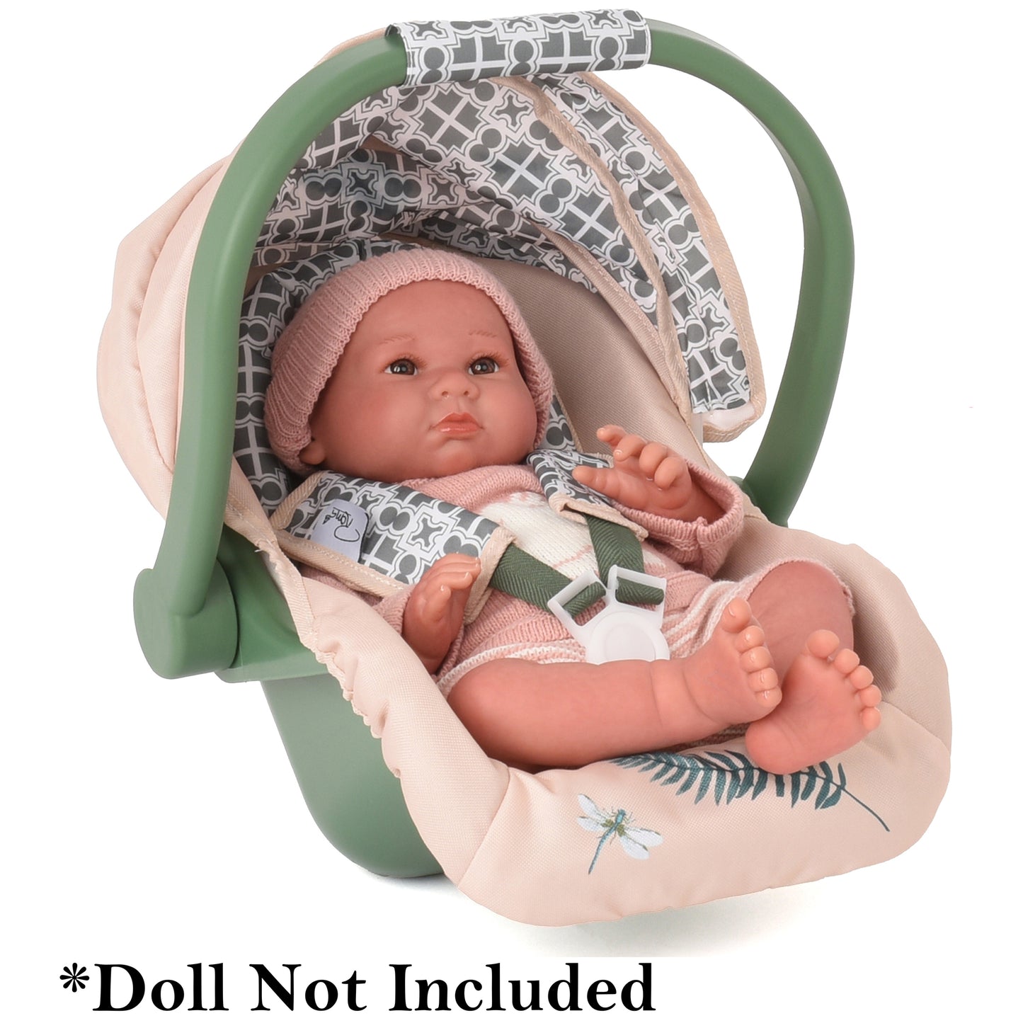 Roma RHS Car Seat Fern - green infant carrier with pink and gray geometric patterns
