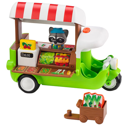 Timber Tots Deluxe Food Truck Playset with Raccoon Figurine